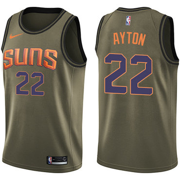 Phoenix Suns #22 Deandre Ayton Green Swingman Salute to Service Jersey - Zenithce