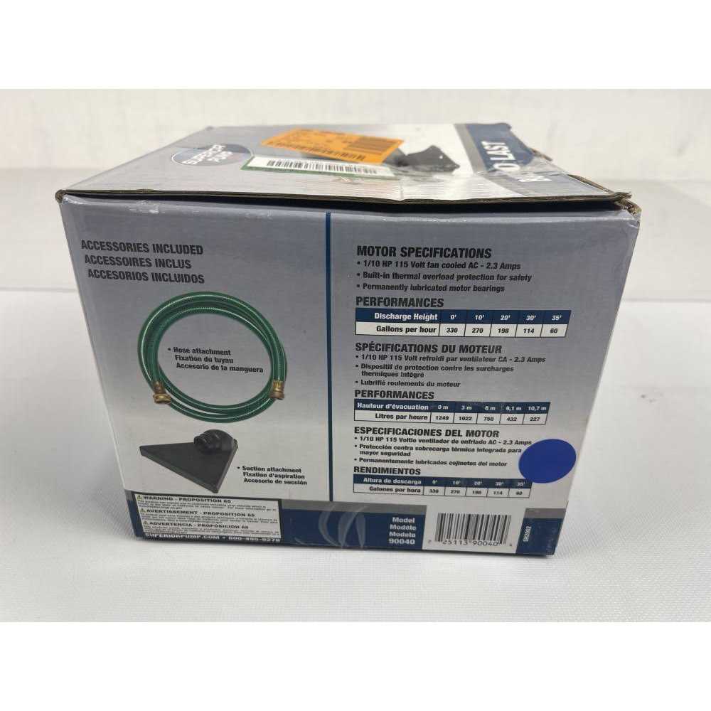 Superior Pump 12 Volt Submersible Utility Pump 91012 - Zenithce