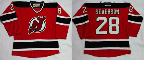 Devils #28 Damon Severson Red Home Stitched Jersey - Zenithce