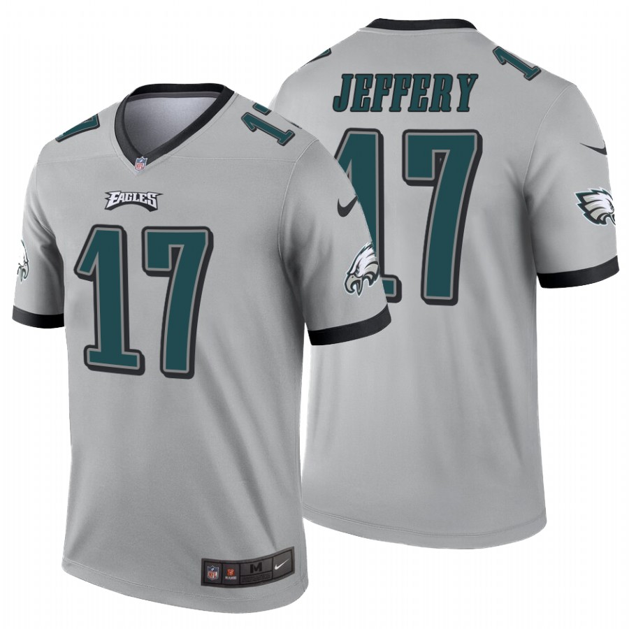 Philadelphia Eagles #17 Alshon Jeffery Silver Inverted Legend Jersey - Zenithce