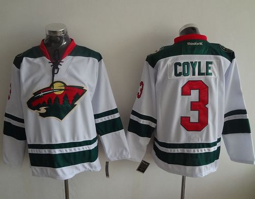 Wild #3 Charlie Coyle White Stitched Jersey - Zenithce