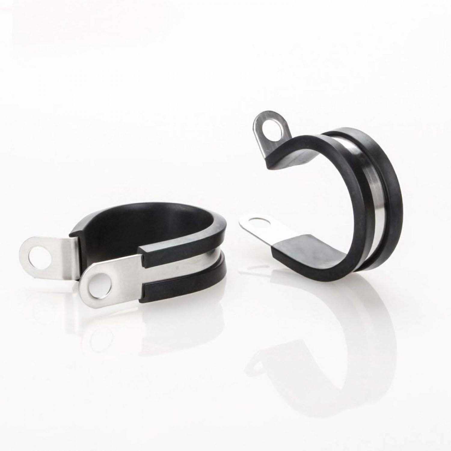 LOKMAN 20 Pack Stainless Steel Cable Clamp, Rubber Cushioned Insulated Clamp, Metal Clamp, Tube Holder for Tube, Pipe or Wire Cord - Zenithce
