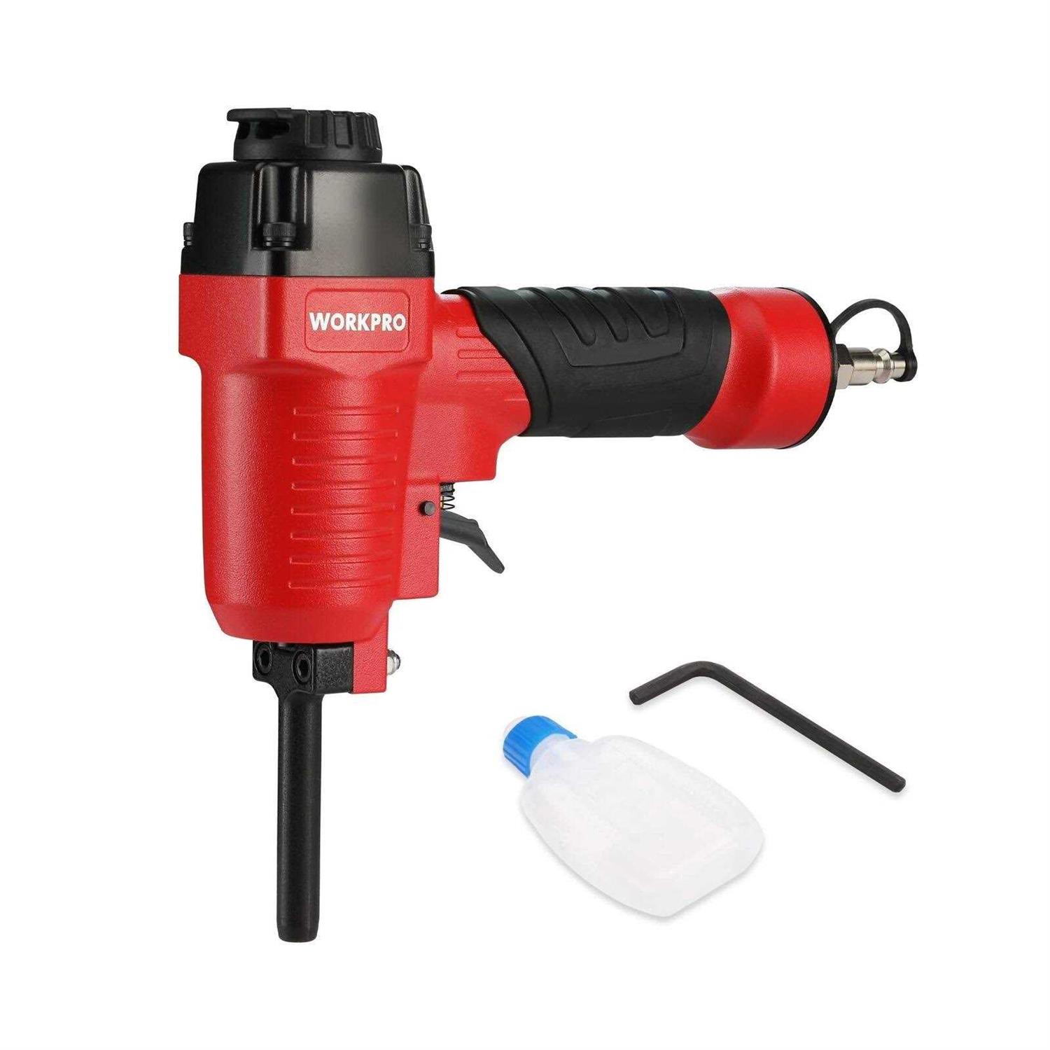 Workpro Pneumatic Brad Nailer, 18 Ga, 2 in 1 Nail Gun and Crown Stapler - Zenithce