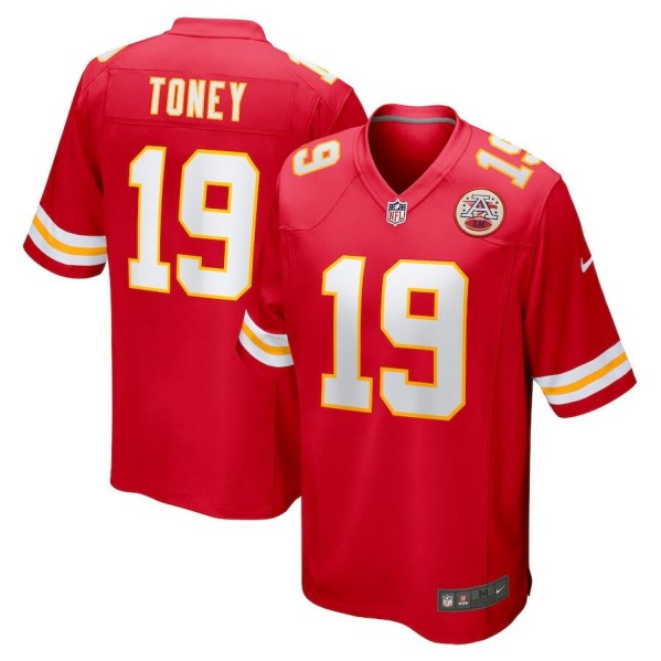 Kansas City Chiefs #19 Kadarius Toney Red Stitched Game Jersey - Zenithce