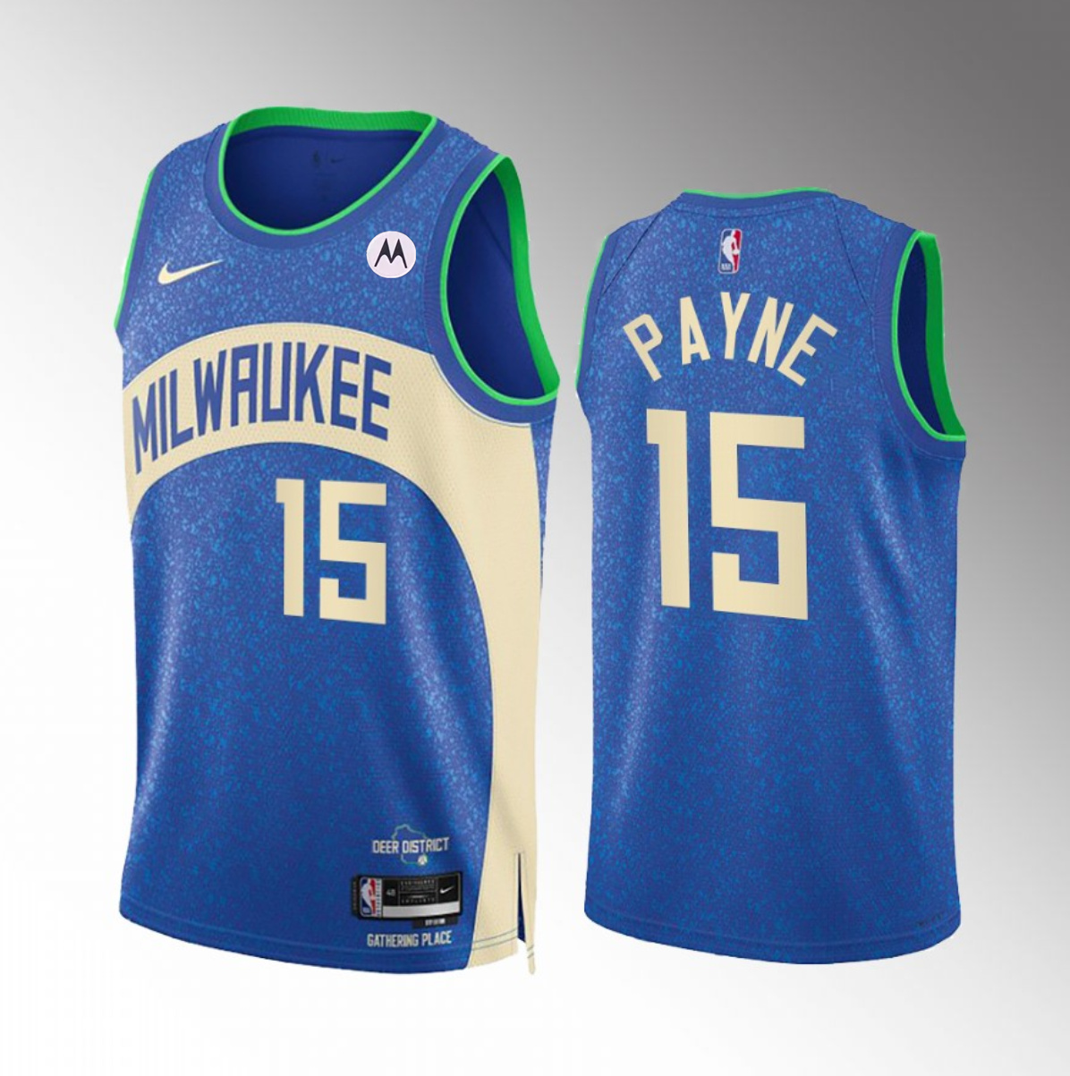 Milwaukee Bucks #15 Cameron Payne Blue 2023-24 City Edition Stitched Jersey - Zenithce