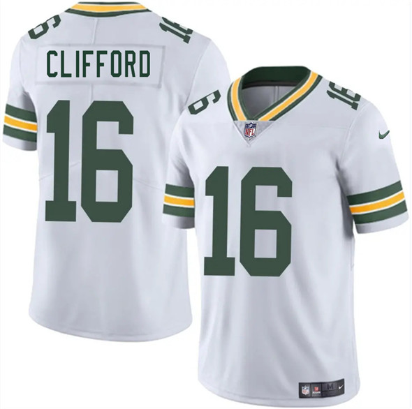 Green Bay Packers #16 Sean Clifford White 2025 Vapor Untouchable Limited Stitched Jersey - Zenithce