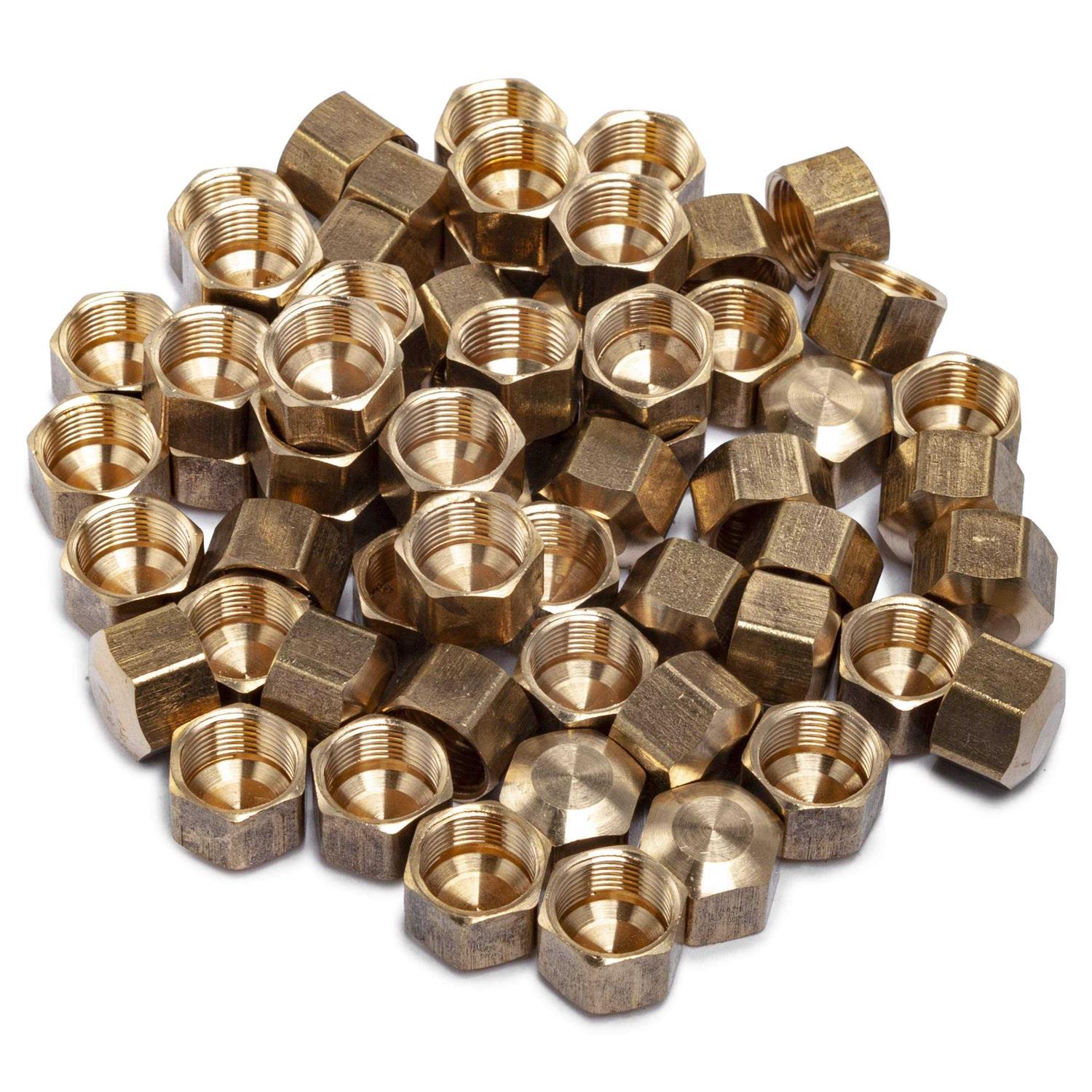 LTWFITTING 3/8 in. x MIP Brass Pipe Hex Reducing Nipple Fitting - Zenithce