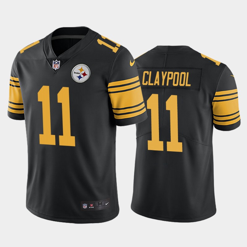 Pittsburgh Steelers #11 Chase Claypool Black Color Rush Limited Stitched Jersey - Zenithce