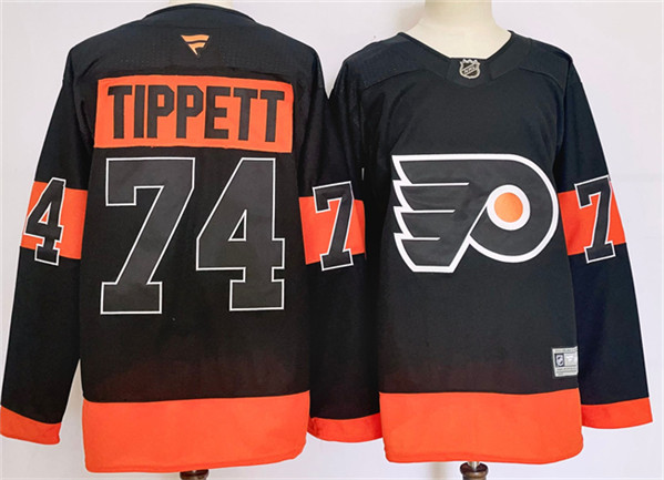 Philadelphia Flyers #74 Owen Tippett Black 2024 Stitched Jersey - Zenithce
