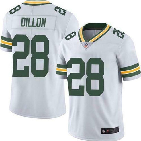 Green Bay Packers #28 A.J. Dillon White Vapor Untouchable Limited Stitched Jersey - Zenithce