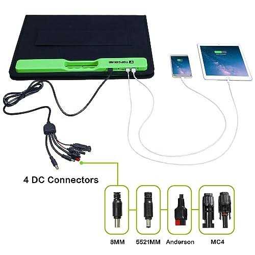 Topsolar Solar Panel Kit 100 Watt 12 Volt Monocrystalline Off Grid System for Homes RV Boat + 30A 12V/24V Solar Charge Controller +Solar Cables + Z - Zenithce