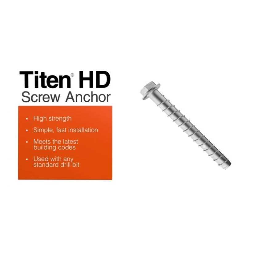 Simpson Strong-Tie 1/2 x Titen HD Heavy-Duty Screw Anchor 316 Stainless Steel - Zenithce