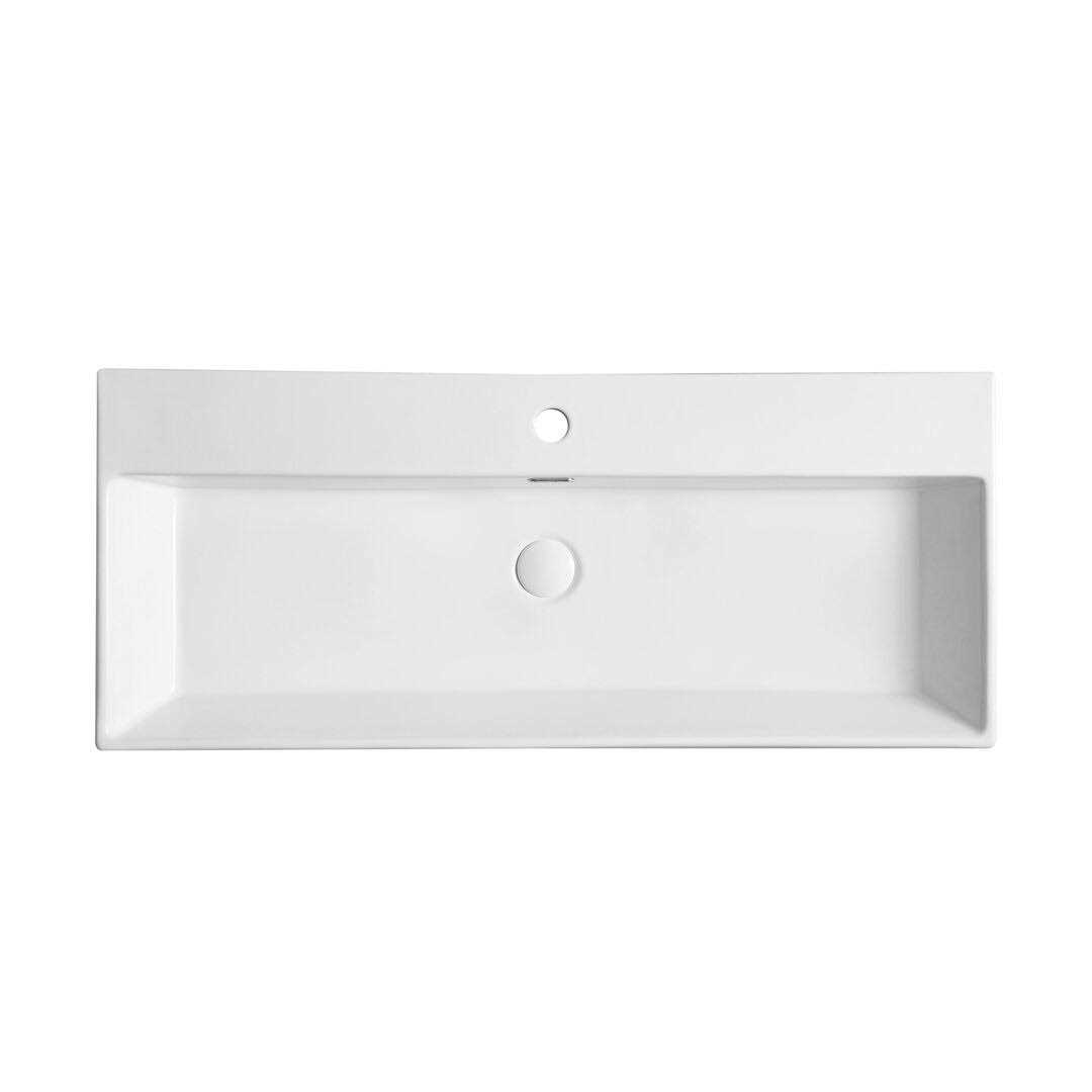 Eridanus Oslo Ceramic Drop-in/Undermount 24 in. Single Bowl Kitchen Sink in White with Botton Grid and Basket Strainer ERI-DS-162 - Zenithce