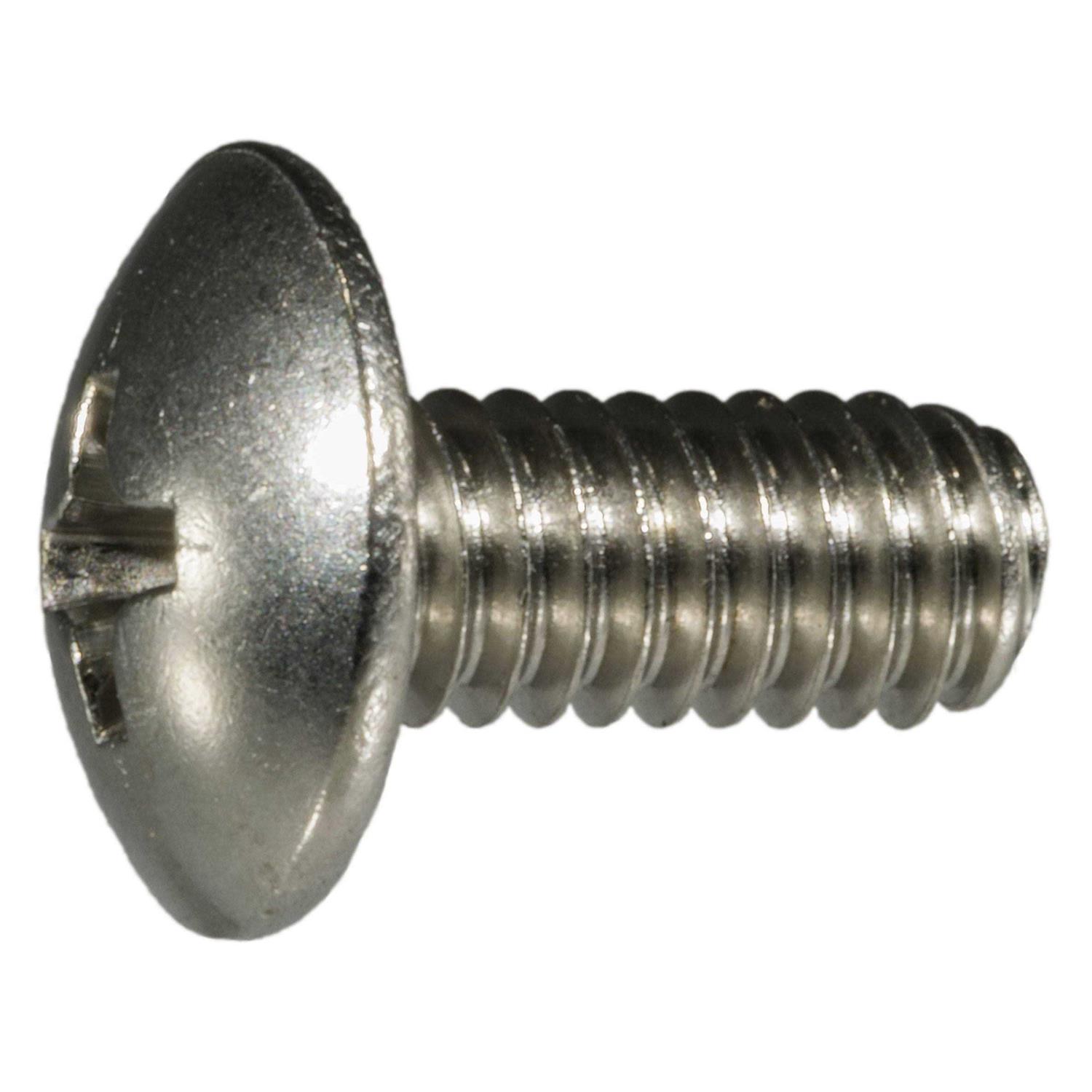 Midwest Fastener #6-32 x 4 In. Zinc Plated Steel Coarse Thread Combo Truss Head Machine Screws - Zenithce