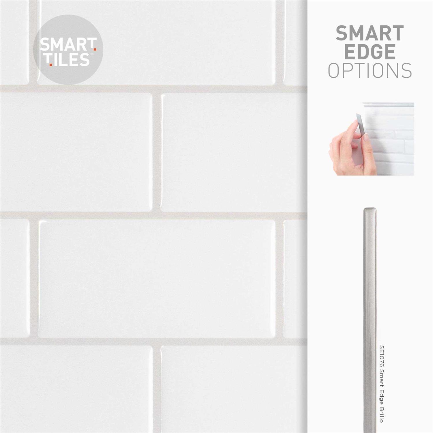 Smart Tiles Morocco Zaida Black 11.43 in. x 9 in. Vinyl Peel and Stick Tile - Zenithce