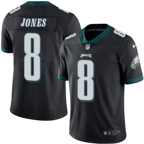 Eagles #8 Donnie Jones Black Stitched Limited Rush Nike Jersey - Zenithce