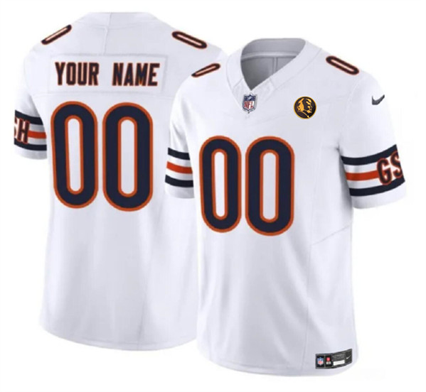 Chicago Bears Custom White 2023 F.U.S.E. With John Madden Patch Vapor Limited Stitched Jersey - Zenithce