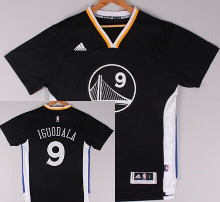 Golden State Warriors #9 Andre Iguodala Revolution 30 Swingman 2014 New Black Short-Sleeved Jersey - Zenithce