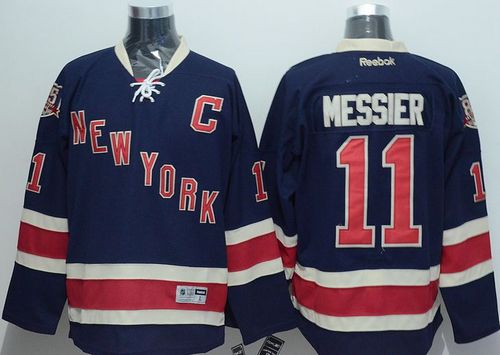 Rangers #11 Mark Messier Dark Blue Third Stitched Jersey - Zenithce