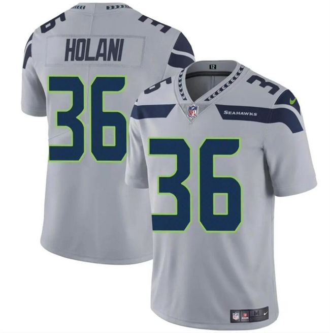 Seattle Seahawks #36 George Holani Gray Vapor Limited Stitched Jersey - Zenithce