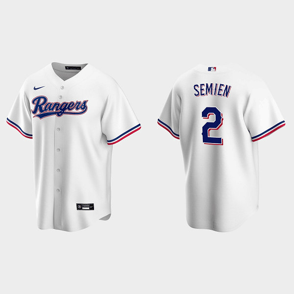 Texas Rangers #2 Marcus Semien White Cool Base Stitched Baseball Jersey - Zenithce