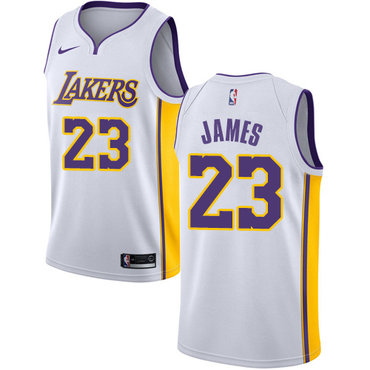 Los Angeles Lakers #23 LeBron James White Swingman Association Edition Jersey - Zenithce