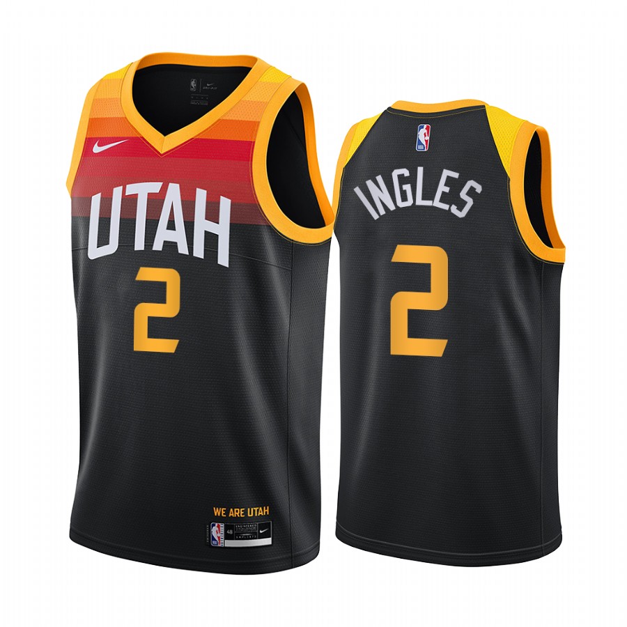 Jazz #2 Joe Ingles Black Swingman 2020-21 City Edition Jersey - Zenithce