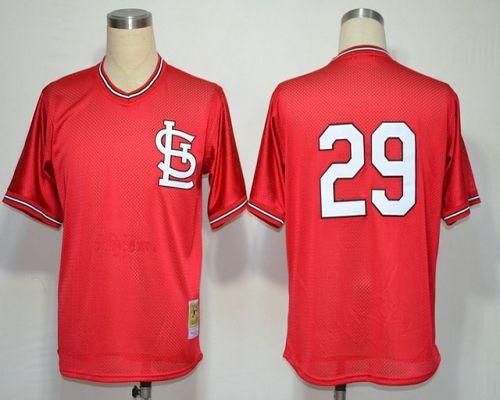 Mitchell And Ness Cardinals #29 Vince Coleman Red Throwback Stitched Jersey - Zenithce