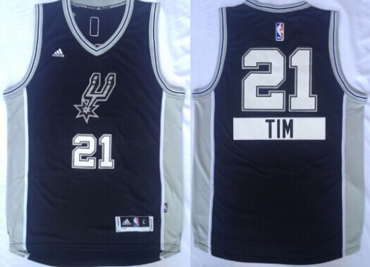 San Antonio Spurs #21 Tim Duncan Revolution 30 Swingman 2014 Christmas Day Black Jersey - Zenithce