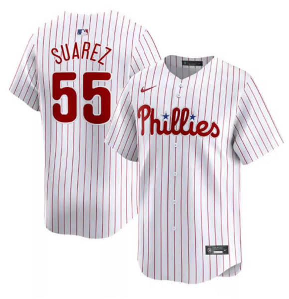 Philadelphia Phillies #55 Ranger Suárez White Home Limited Stitched Jersey - Zenithce