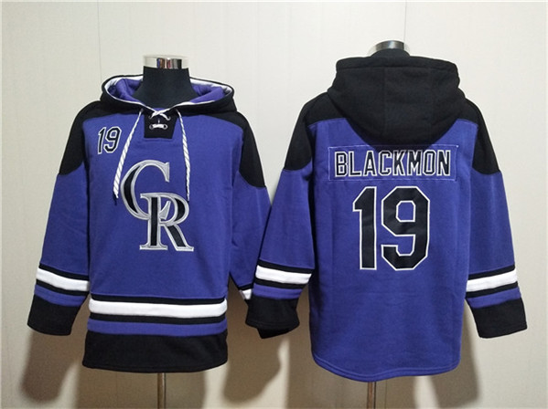 Colorado Rockies #19 Charlie Blackmon Purple Ageless Must-Have Lace-Up Pullover Hoodie - Zenithce