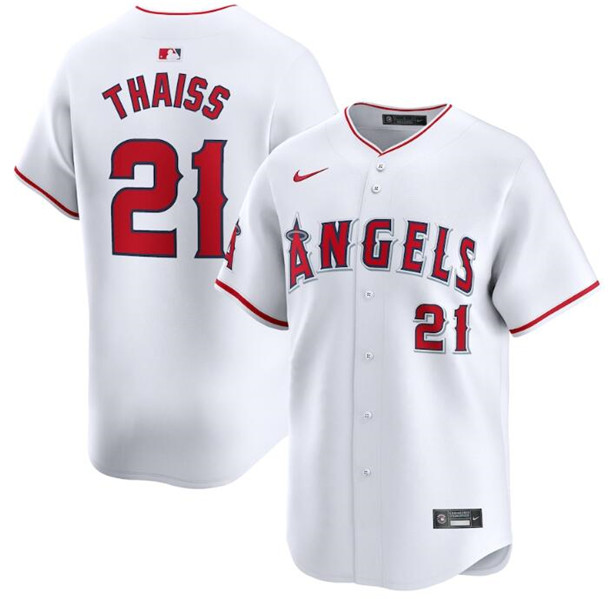 Los Angeles Angels #21 Matt Thaisse White Home Limited Stitched Jersey - Zenithce