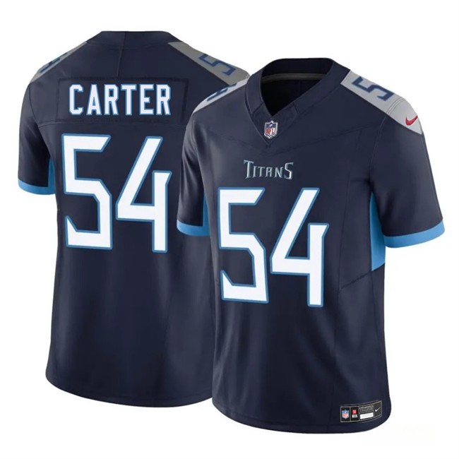Tennessee Titans #54 Lorenzo Carter Navy 2025 F.U.S.E. Vapor Limited Stitched Jersey - Zenithce