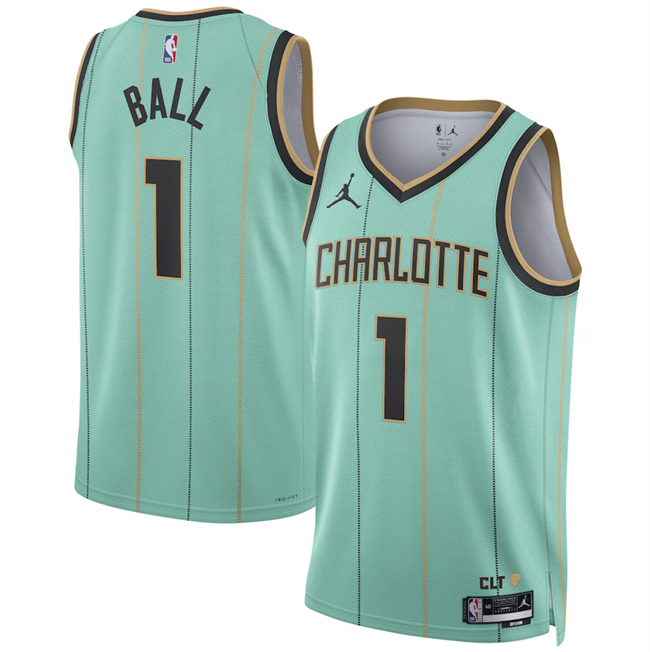Charlotte Hornets #1 LaMelo Ball Mint 2024-25 City Edition Stitched Jersey - Zenithce