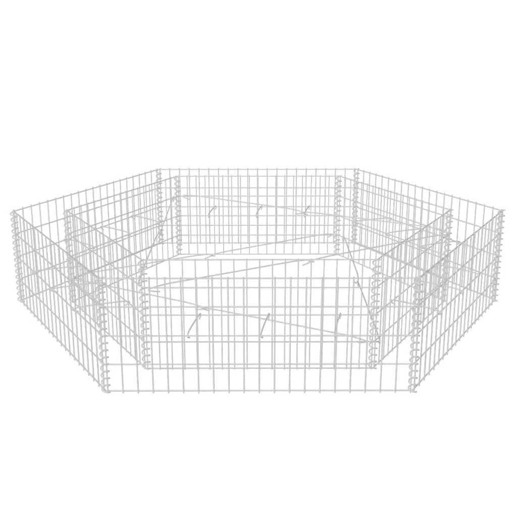 vidaXL Hexagonal Gabion Raised Bed - Zenithce