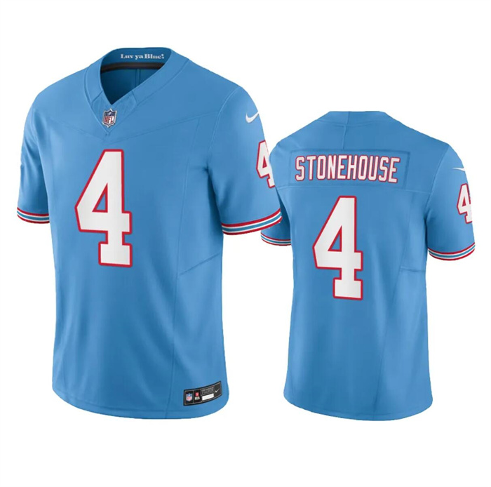 Tennessee Titans #4 Ryan Stonehouse Light Blue 2023 F.U.S.E. Vapor Limited Throwback Stitched Jersey - Zenithce