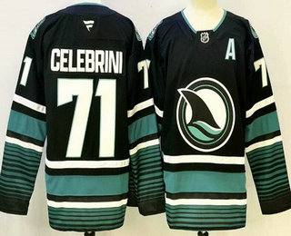 San Jose Sharks #71 Macklin Celebrini Black Authentic Jersey - Zenithce