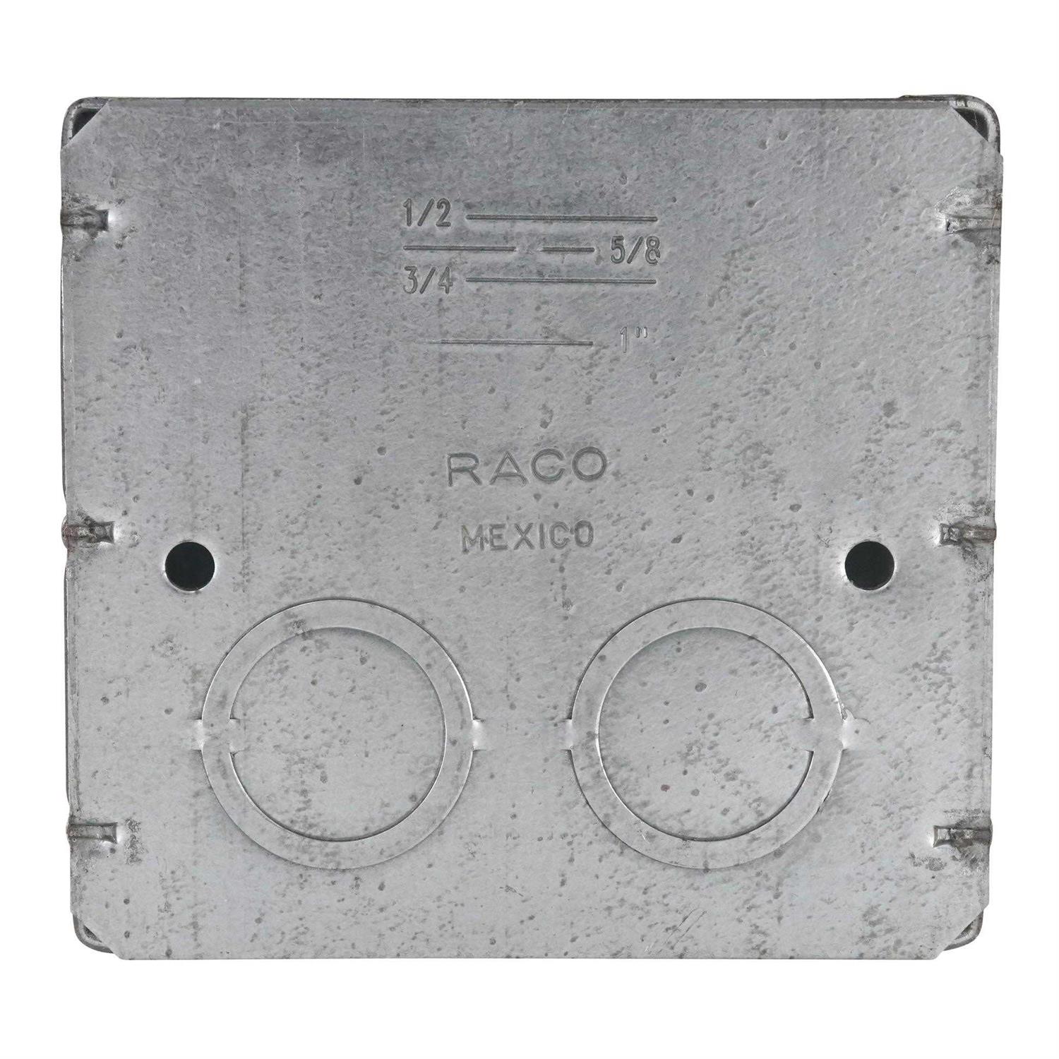 Raco 683 Square Box 2 -Gang 17 -Knockout - Zenithce