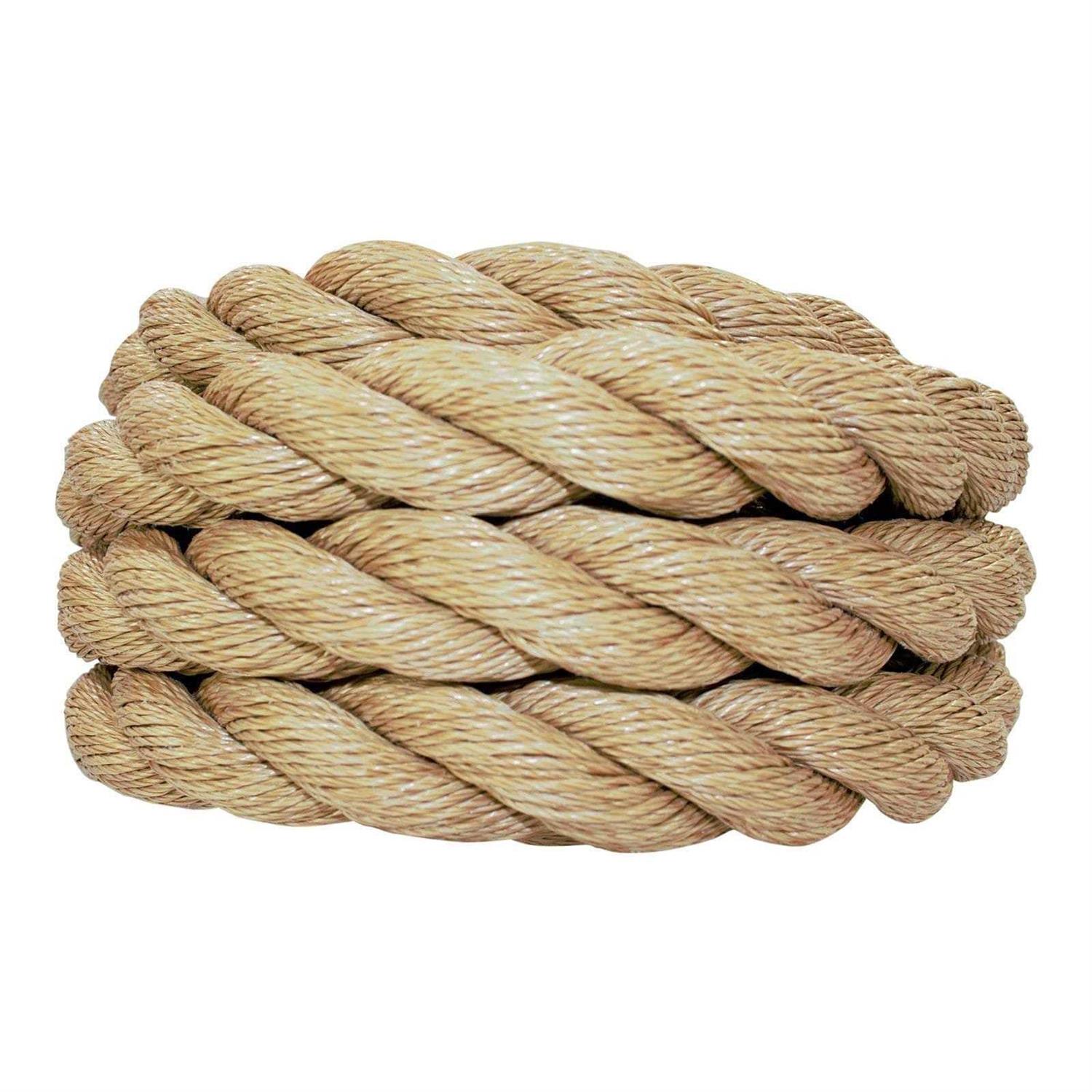 SGT KNOTS ProManila Rope UnManila Tan Twisted 3 Strand Polypropylene Cord - Zenithce