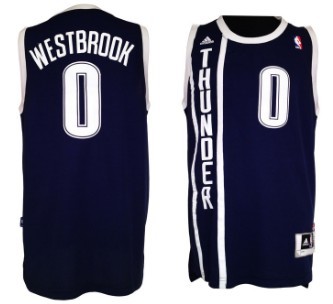Oklahoma City Thunder #0 Russell Westbrook Revolution 30 Swingman 2013 Blue Jersey - Zenithce