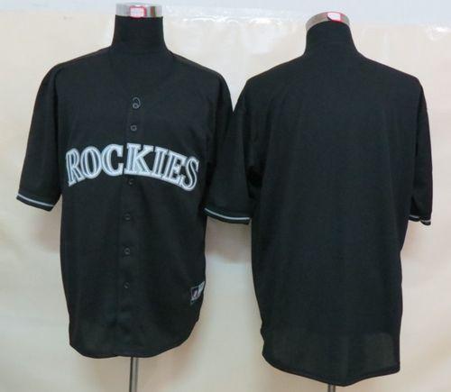 Rockies Blank Black Fashion Stitched Jersey - Zenithce