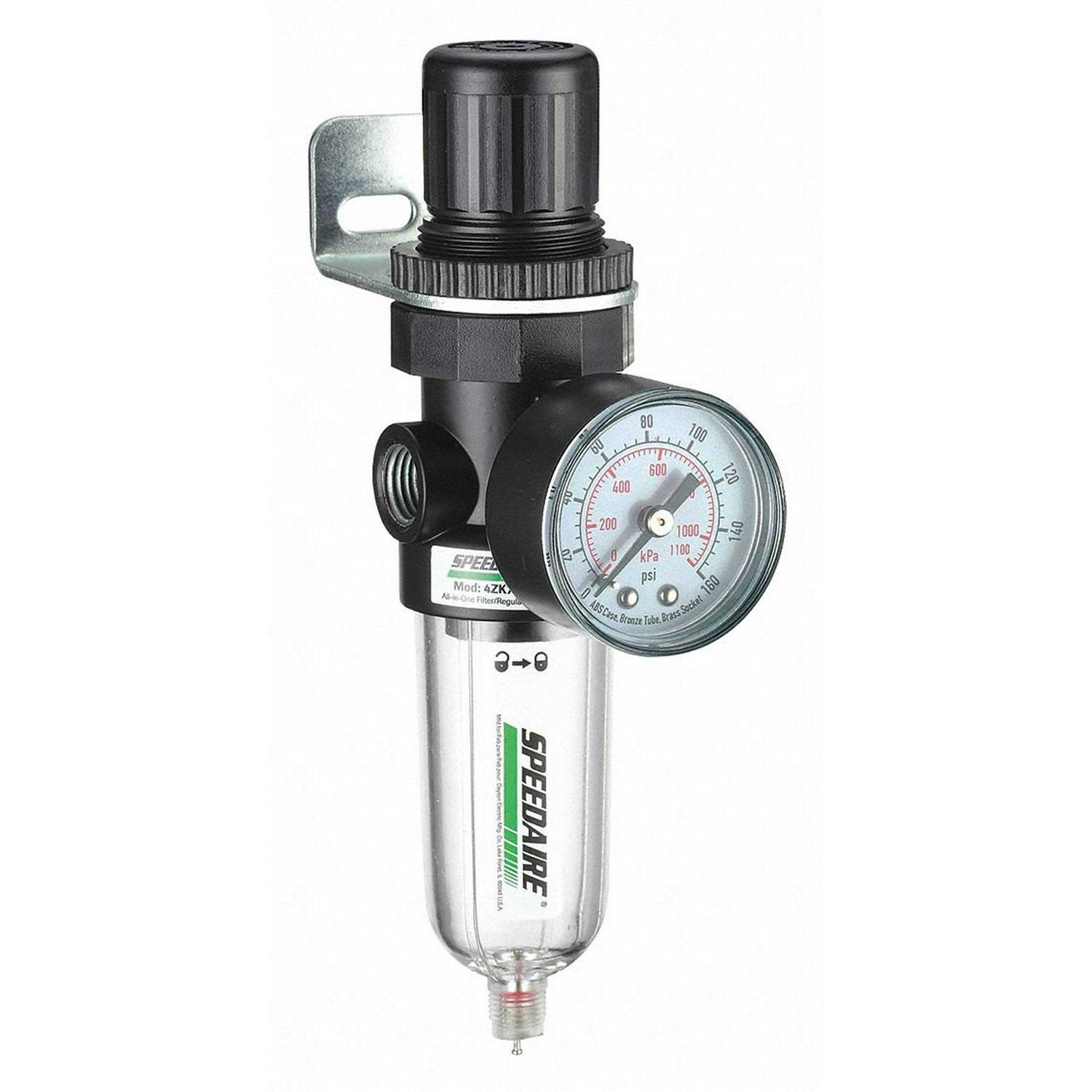 Speedaire Filter-Regulator 1/2 in NPT 212 cfm 40 micron 4ZL01 - Zenithce
