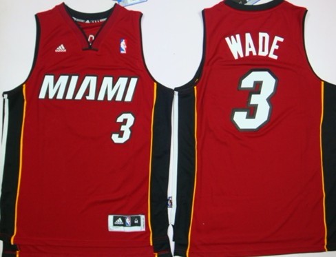 Miami Heat #3 Dwyane Wade Revolution 30 Swingman Red Jersey - Zenithce
