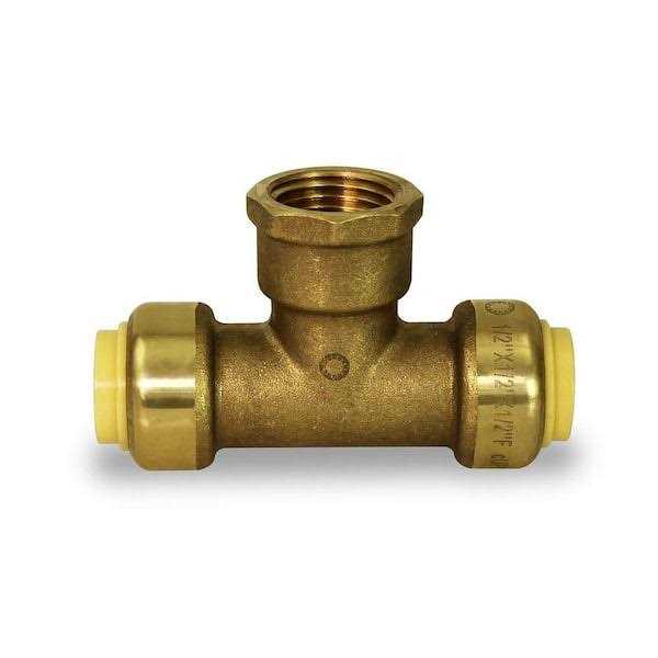 The Plumber’s Choice Push to Connect Push x Female Tee Pipe Fitting for Pex, Copper and CPVC Piping - Zenithce