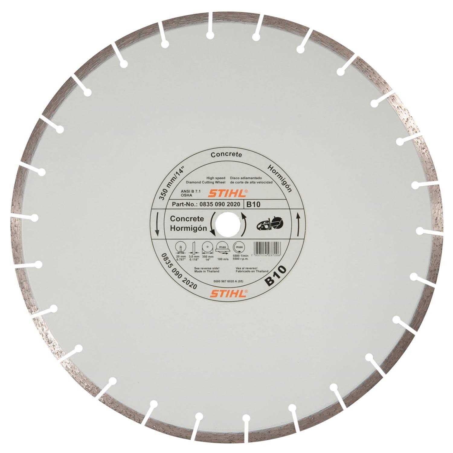 Stihl D-B 10 Diamond Economy Grade Wheel - Zenithce
