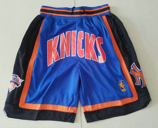New York Knicks 1996-97 Blue Just Don Shorts Swingman Shorts - Zenithce