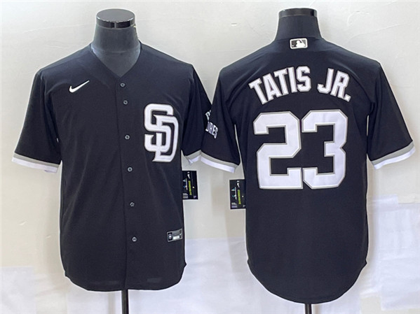 San Diego Padres #23 Fernando Tatis Jr. Black Cool Base Stitched Jersey - Zenithce