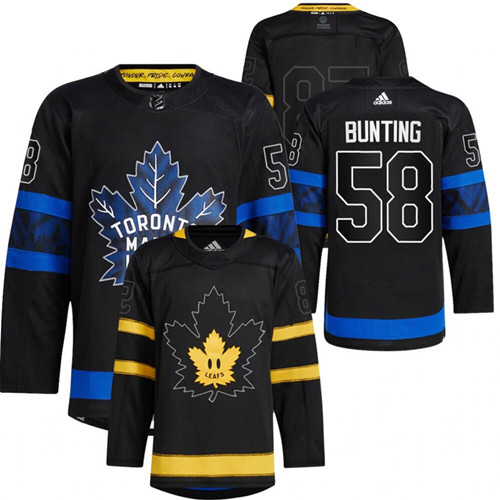 Toronto Maple Leafs Black #58 Michael Bunting Alternate Premier Breakaway Reversible Stitched Jersey - Zenithce