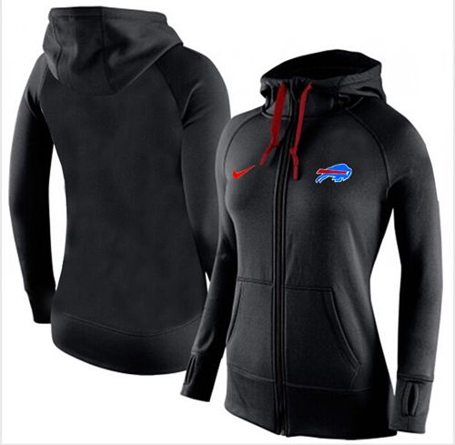 Women's Nike Buffalo Bills Full-Zip Performance Hoodie Black - Zenithce