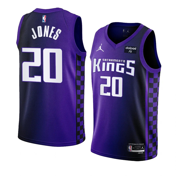 Sacramento Kings #20 Colby Jones Purple 2023-24 Statement Edition Swingman Stitched Jersey - Zenithce